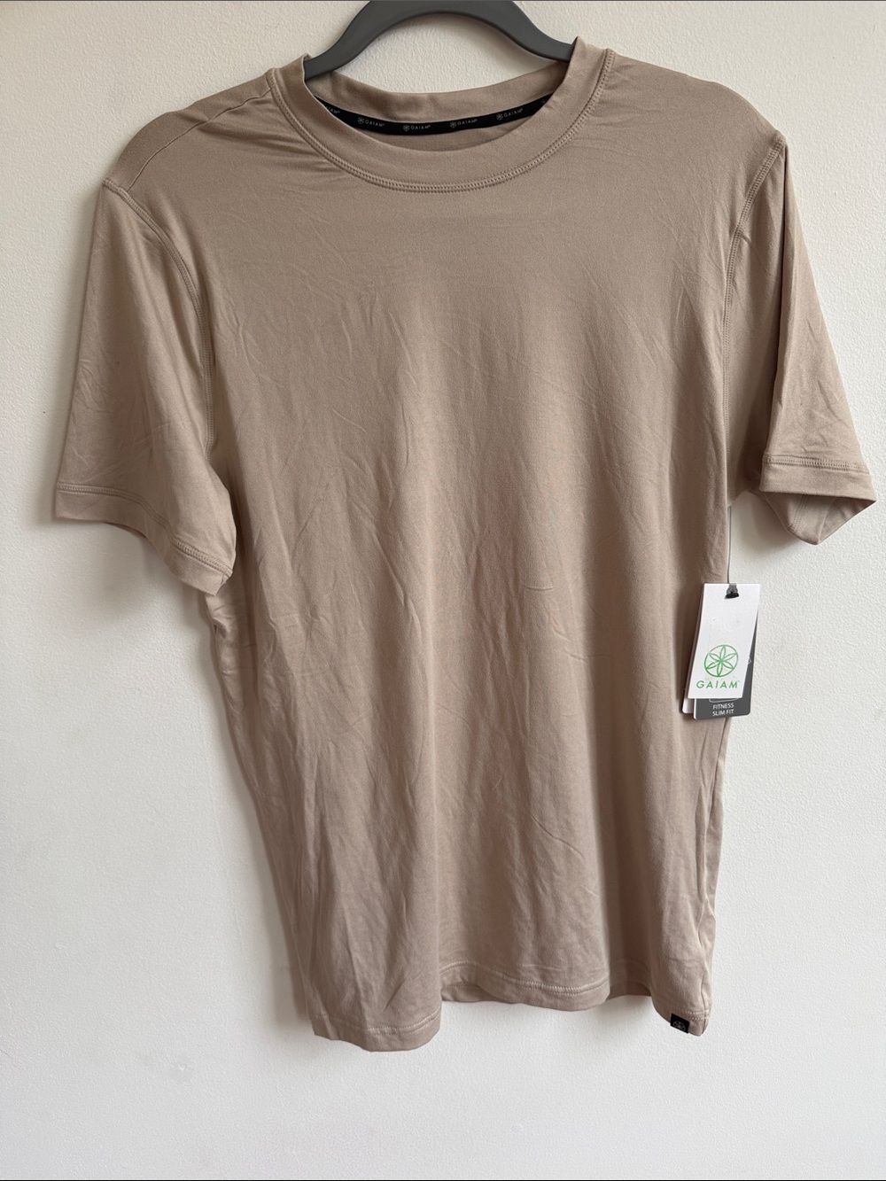 GAIAM Men’s Taupe Short Sleeve Crew Tee